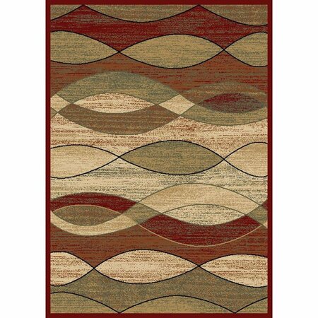 MAYBERRY RUG 5 ft. 3 in. x 7 ft. 3 in. City Surf Claret Area Rug CT1104 5X8